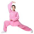 Bourette Long Sleeve Martial Arts Wear Loading Exercise Clothing Women Men's Spring and Autumn Exercise Clothing