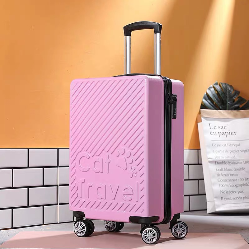 Kid's suitcase Cute cat rolling luggage travel trolley suitcase children's big bag Women cartoon carry on cabin luggage student