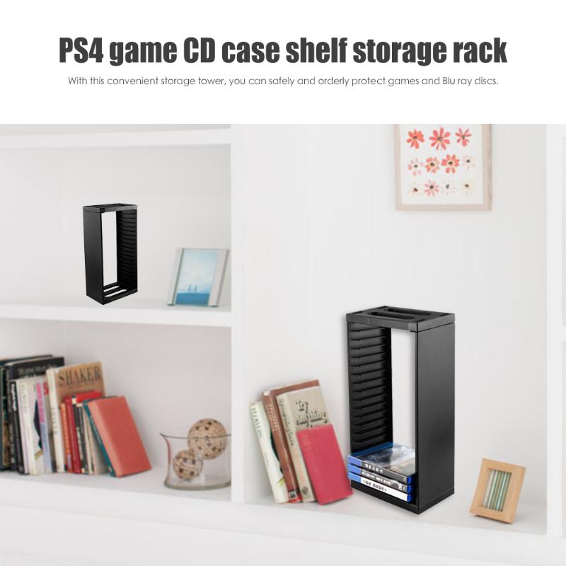 For PS4 Slim Pro Console Games Card Box Disc Storage Tower Case CD Stand Holder for PS4 Slim Pro Game Console