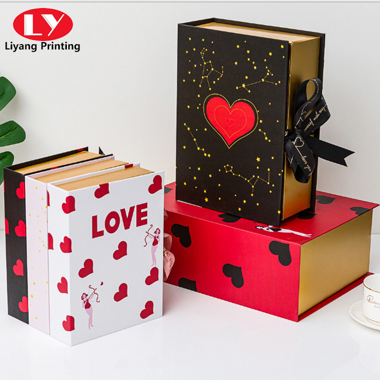 Book Shape Box With Ribbon