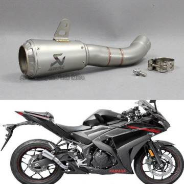 Motorcycle Exhaust Muffler Stainless Steel Pipe For YAMAHA R3 R25 YZF-R3 2015-2017 For Escape Moto ATV Pit Bike