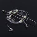 10pcs T-shape Luminous Cross-line Rolling Swivel With Pearl Beads 3 Way Swivel Fishing Rigs Connector Fishing Accessories