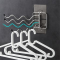 Multi-bar rotating towel rack hanging holder 180° storage rack for bathroom stainless steel punch-free rotating shelf