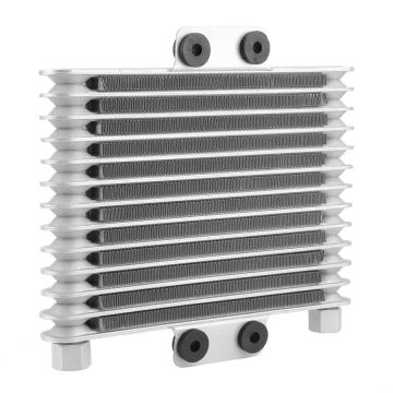 Oil Radiator 13 Row Universal Motorcycle Engine Oil Cooler Cooling Radiator Replacement 125-250CC Silver Cooling System