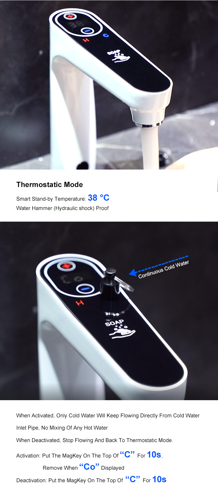 Gold sensor faucet