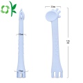 Soft Silicone Cute Deer-shaped Baby Fork Spoon