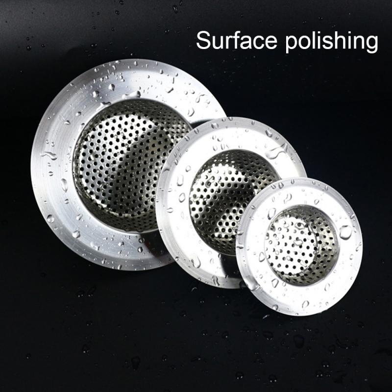 1 Pcs Bath Sink Drain Hair Catcher Stainless Steel Kitchen Sink Strainer Drain Hole Filter Trap Metal Cocina Piscine Tubulaire