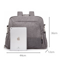 Soboba Waterproof Gray Diaper Backpack for Mother Large Capacity Baby Care for Travelling Fashion Design Maternity Nursing Bag