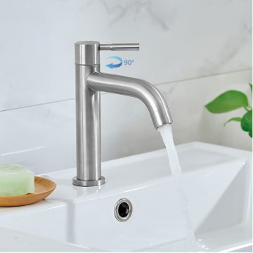 304 stainless steel faucet single cold basin faucet washbasin faucet bathroom basin single hole faucet