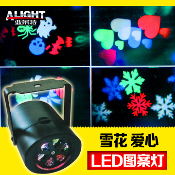 LED Moving snowflake motif light lamp lights LOGO lights kaleidoscope effect customized holiday lights