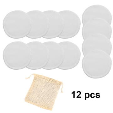 12Pcs Makeup Remover Pads Reusable Cotton Pads Make Up Facial Remover Bamboo Fiber Facial Skin Care Nursing Pads Skin Cleaning