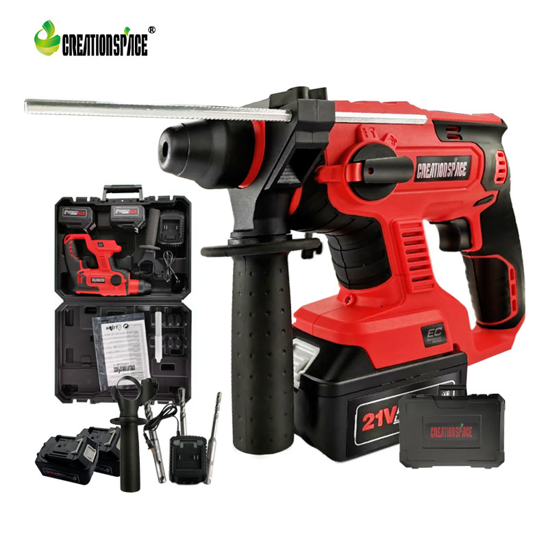 Brushless Hammer 4 in 1 Electric Cordless Impact Power Hammer Drill with 4Ah Lithium Battery