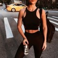 Body Tops Streetwear Fashion Women Tank Tops Summer Sexy Halter Solid Color Sleeveless Casual Shirt Cropped Tops Vest
