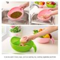 New Household Plastic Rice Washing Basket Multifunctional Washing Vegetable Washing Rice Washing Fruit Draining Basket