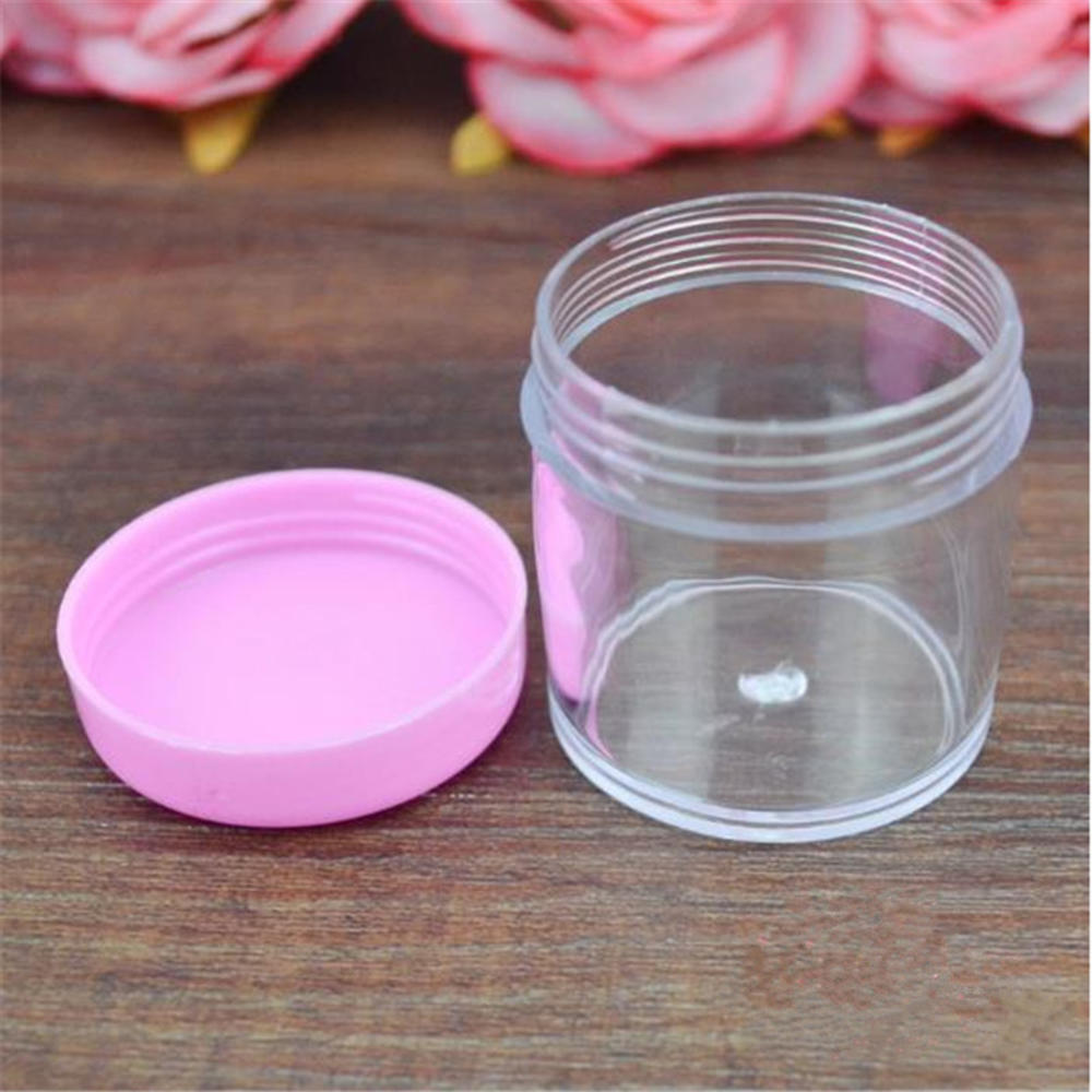 5PCS Refillable Bottles Pink Plastic Empty Makeup Jar Pot Travel Face Cream Lotion Cosmetic Container Empty Bottle