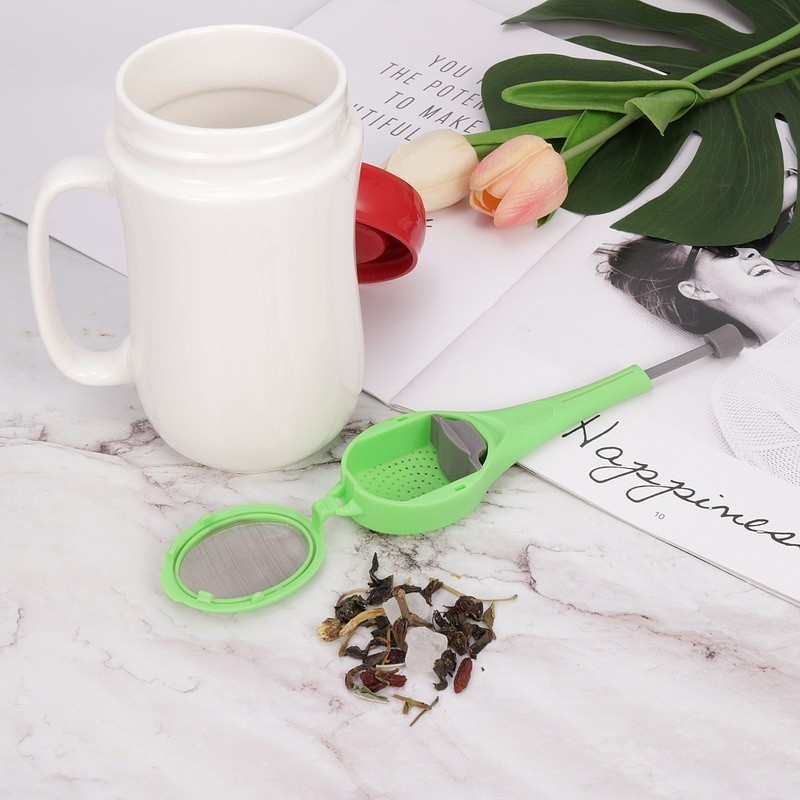 Tea Infuser Built-in Plunger Healthy Intense Flavor Reusable Tea Bag Plastic Tea Coffee Strainer Measure Swirl Steep Stir Press