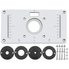 Multifunctional Aluminium Router Table Insert Plate 9.3inch 235x120x8mm Woodworking Bench Wood Router Trimmer Engraving Machine