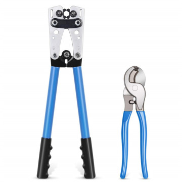 cable crimper cable lug crimping tool wire crimper hand ratchet terminal crimp pliers for 6-50mm2 1-10AWG wire cable Wire Shear