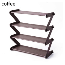 New Simple Assembled Shoe Rack Stainless Steel Storage Shelf for Shoes Book Sundries Dorm Room Z Shape Shoe Stand Organizer
