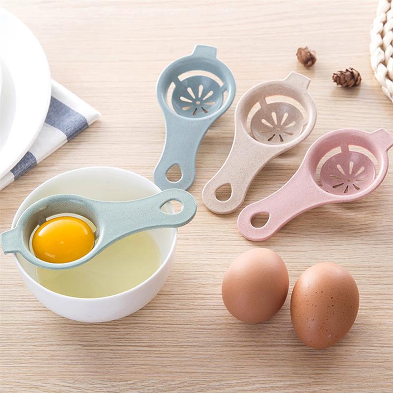 Mini Egg Yolk White Separator Egg Separator Creative Ergonomic Handle Wheat Straw Egg Yolk Separator Egg Tool Kitchen Tools