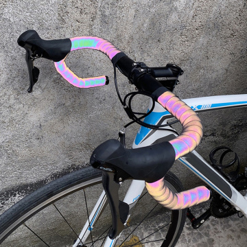 WEST BIKING Road Bike Handlebar Tape Reflective Dazzle Shockproof Bike Cycling Bar Tape Wrap With Bar Plugs Bicycle Accessories