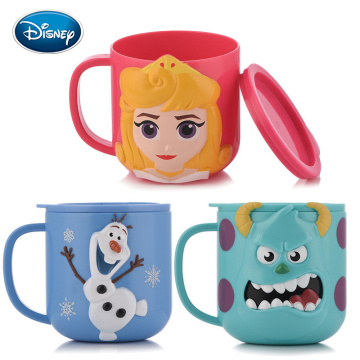Disney children with cover home drinking cup mouth brushing cup cute baby cartoon milk cup drop
