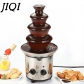 110V/220V 4 Tiers Chocolate Fountains Fondue Wedding Party 4th Floor Cheese Butter Heating Waterfall Machine Heater Pot Melter