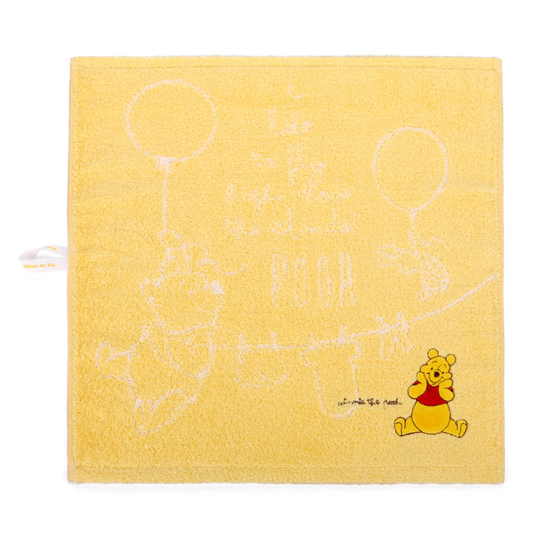 Disney Cartoon Winnie the Pooh Handkerchief Cotton Solid Color Printing Soft Water-Absorbent Quick-drying Children's Towel