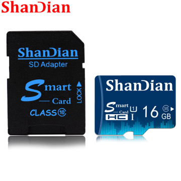 SHANDIAN Smast SD card 8gb 16gb TF Card Class 6 High Speed Mini Memory Card 32gb Smast sd Card Real Capacity Free Shipping