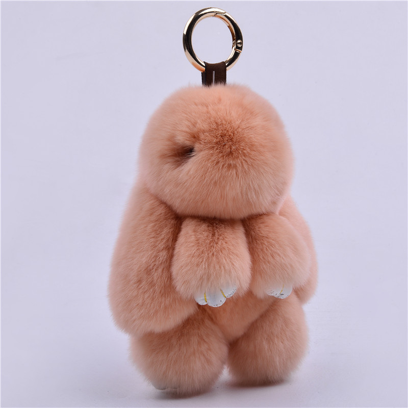 Soft Cute Simulation Rabbit Animal Fur Doll Plush Toy Stuffed Toys Kids Birthday Gift Doll Keychain Play Dead Rabbit