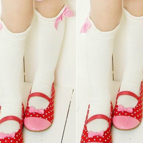 Baby Children Girls Toddler Bow Socks Soft Cotton Knee High Hosiery Tights Leg