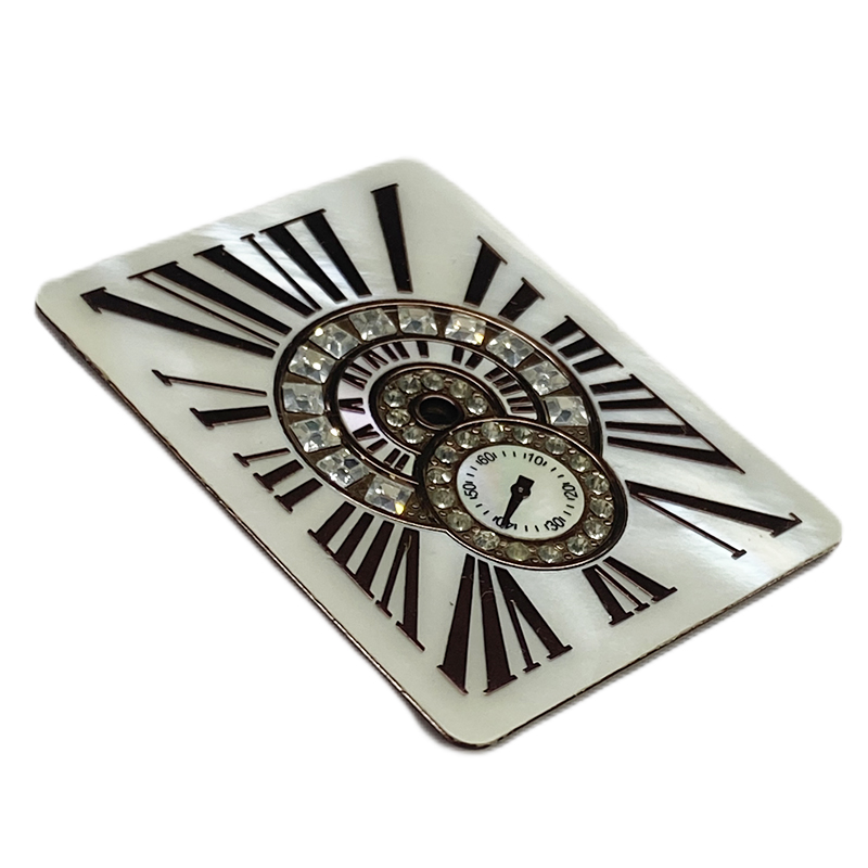 River shell rectangle watch dial