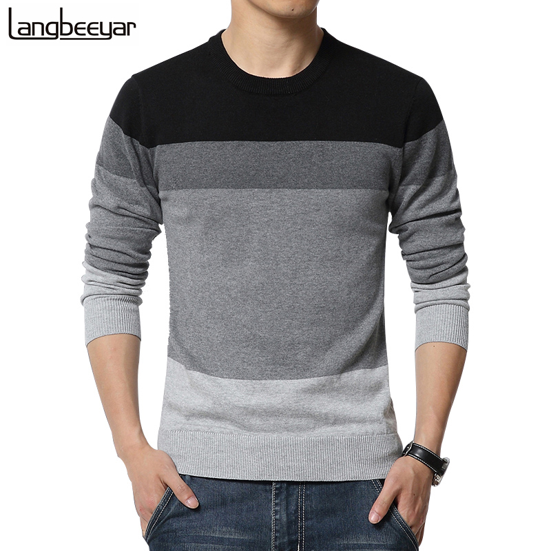 2021 New Autumn Fashion Brand Casual Sweater O-Neck Striped Slim Fit Knitting Mens Sweaters And Pullovers Men Pullover Men M-5XL