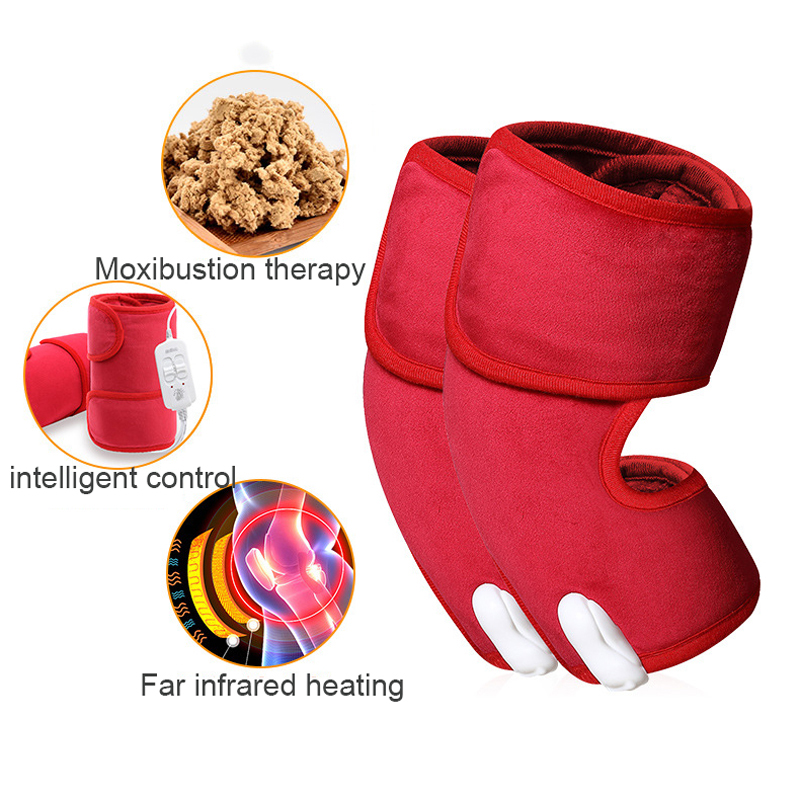 Health Care 1 Pair Electric Heating Knee Pads Far Infrared Magnetic Therapy Arthritis Rheumatism 220V 30W Adjustable Temperature