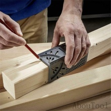Wood Working Ruler 3D Mitre Angle Measuring Gauge Square Size Measure Tool Woodworking Gauge Ruler 45° 90° Carpenter AbouTool