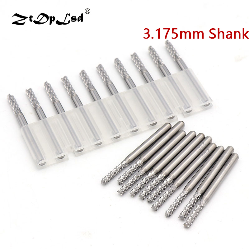 1PCS Pcb Corn Milling Cutter Tungsten Carbide Edge Wood Cnc Router Bits End Mill Cutting For Engraving Machine Extended