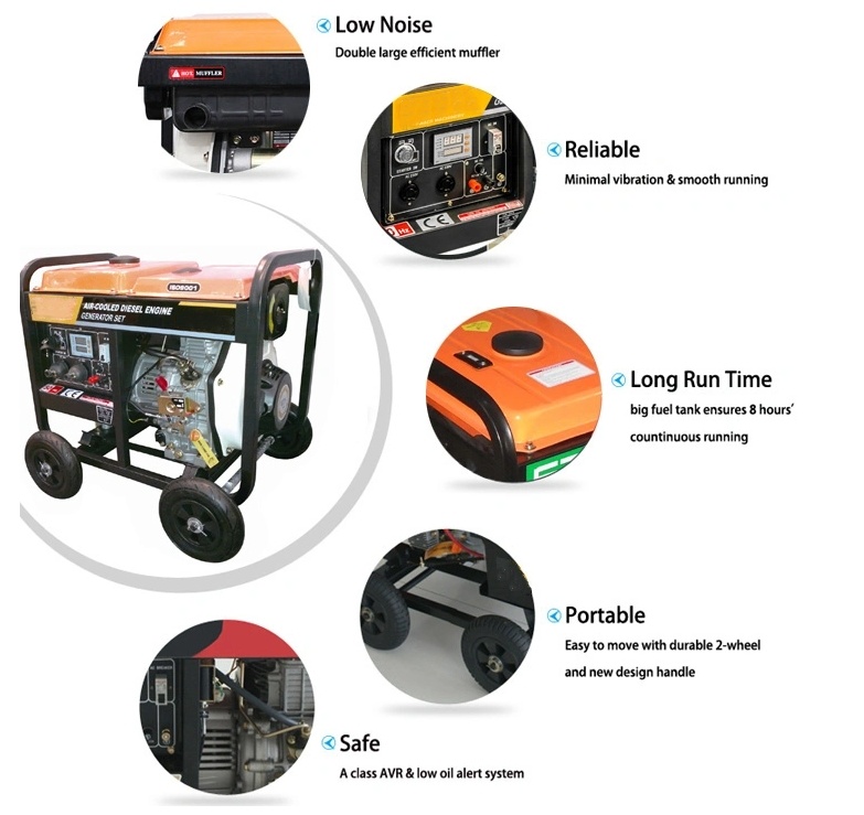 6kw diesel generator set open type