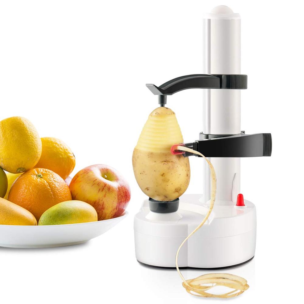 Multifunctional Automatic Electric Potato Peeler Rotating Fruits Vegetables Cutter Kitchen Peeling Tool for Fruit Vegetables