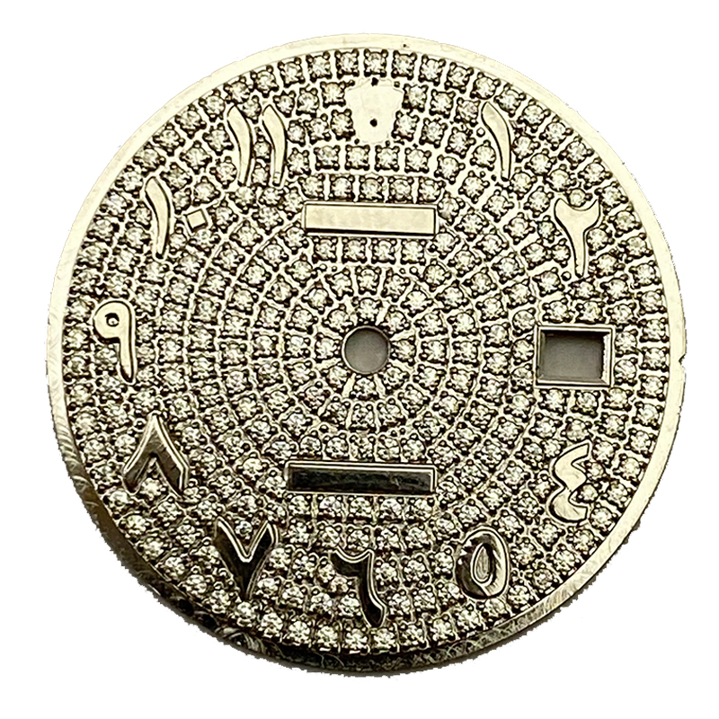 watch dial wirh Arabic numerals 