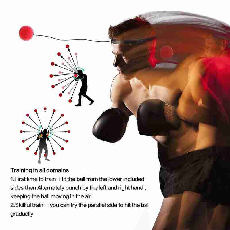 Boxing Reflex Ball set 3 balls Head Band Fighting Speed Exercise Tai Ball Accessories Punch Equipment MMA Muay Training V9W4