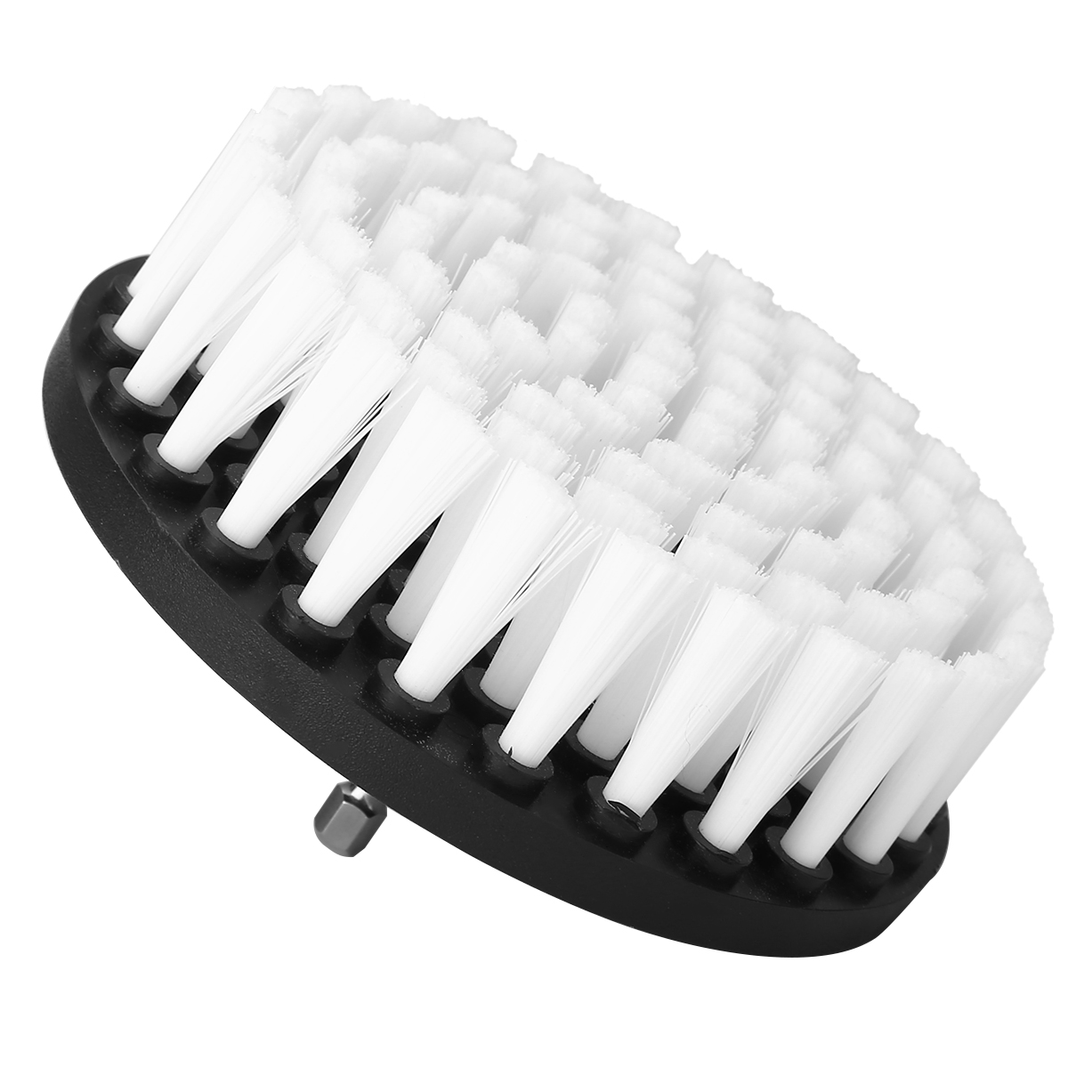 1pc 5" White Plasstic Soft Drill Brush Attachment for Cleaning Carpet Leather and Sofa Wooden Furniture dusty brush