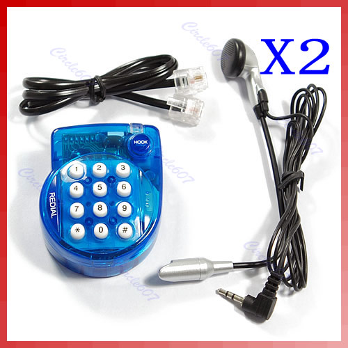 B Hands Mini Free Corded Telephone Phone Head + Headset