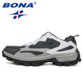 BONA 2019 New Designer Outdoor Men Cow Split Hiking Shoes Men Sport Shoes Trainers Shoes For Men Training Jogging Sneakers Shoes