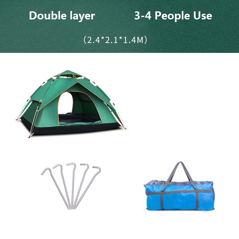 Outdoor Automatic Camping Tents 2-4 People Recreation Family Camping Leisure Hiking Fishing Beach Tourist Tents