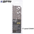 ZTTO 11-speed bicycle chain silver chain toolless nickel connecting chain116 section with magic buckle road bike MTB accessories