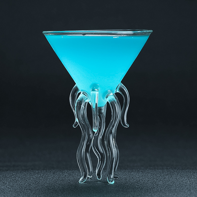 Creative Octopus-Shaped Cocktail Glasses Juice Glass Set of 4