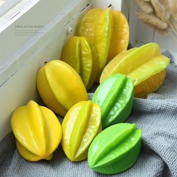 Artificial Fruit Vegetables Lifelike Carambola Banana Simulation Fruit Fake Fruit Photography Prop Home Decoration Kitchen Decor