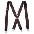 Large Size Suspenders Braces with Clips for Women Men X Back Adjustable Elastic Wedding Party Pants Trousers Belts Straps Red