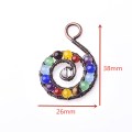 1PC Fashion Natural Stone Pendant Colorful Amethyst Reiki Spiral Mineral Jewelry Chakra Energy Quartz For Men Women Crystal