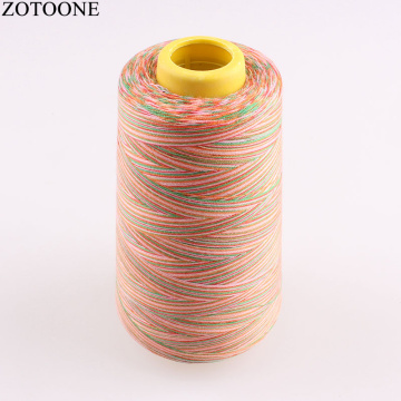 Multicolor sewing thread 3000Y/Spool 40S/2 Polyester sewing threads industrial sewing thread from sewing supplies